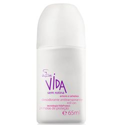 Desodorante Antitransp. Roll-On Jequiti Vida Amora e Ameixa.